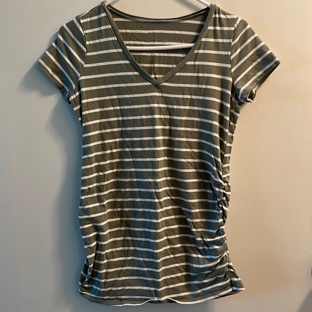 Motherhood Maternity Striped Tee - Size Small